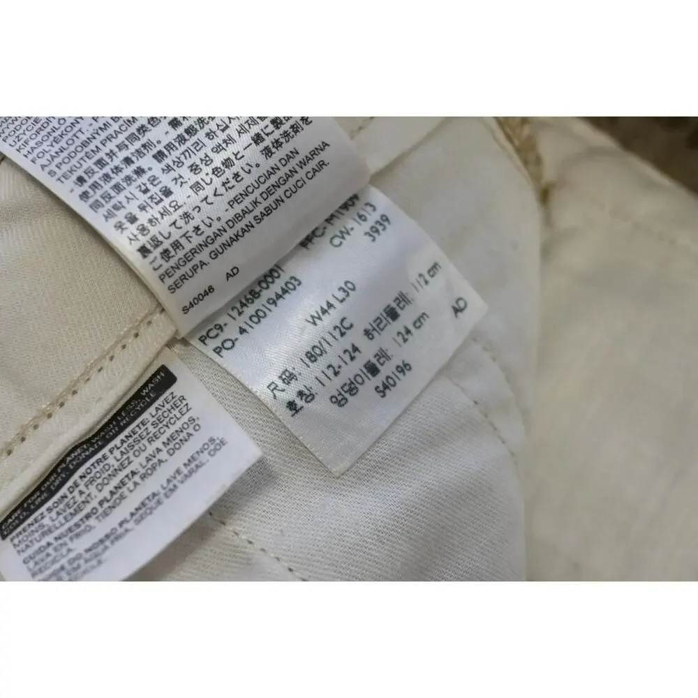 Levis Cargo Pants Beige Loose Baggy Straight‎ Flat Mens Size 44 x 30